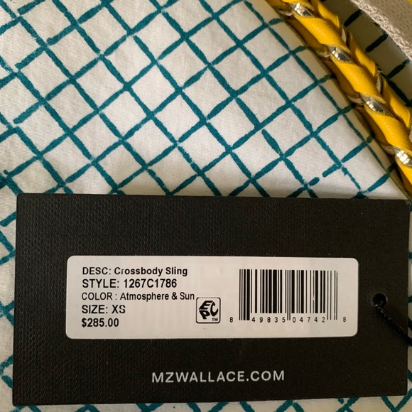 MZ WALLACE Crosby crossbody sling bag in quilted nylon and leather NEW RARE - Picture 8 of 15